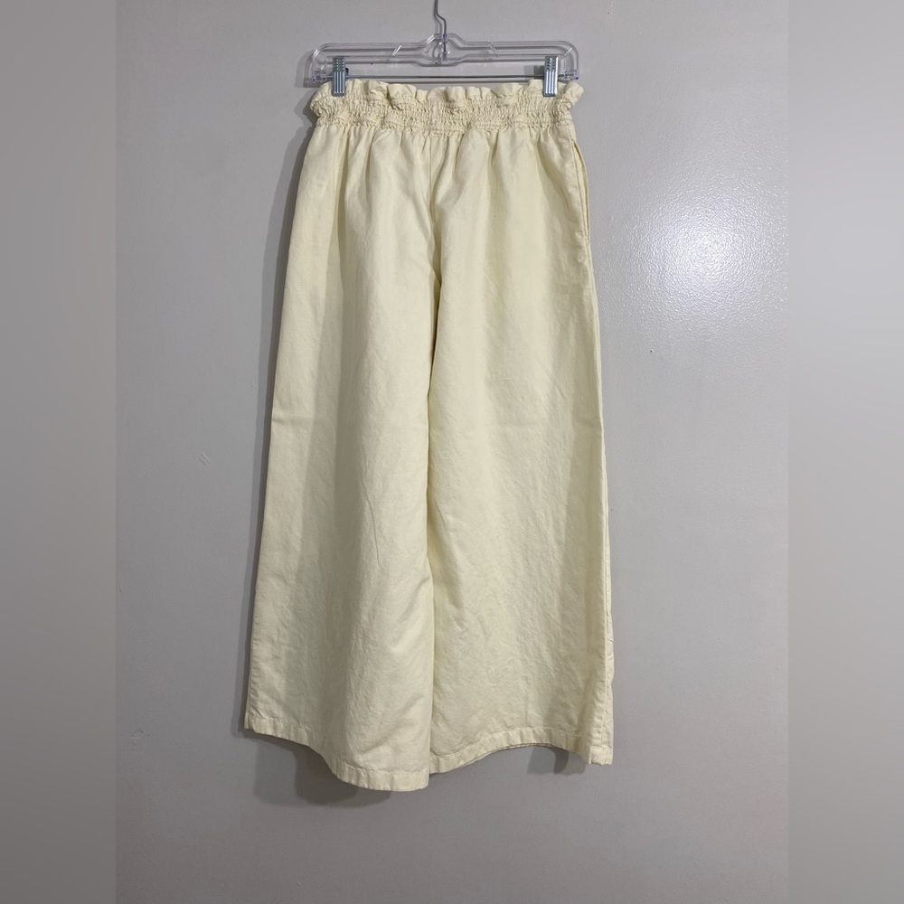Anthropologie Cream Wide-Leg Jumpsuit with Elastic Waist - Picture 2 of 11